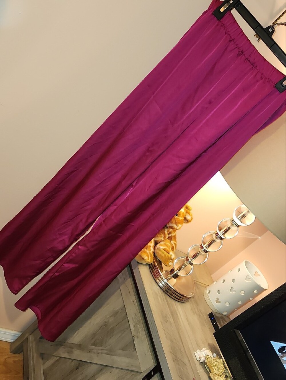 Juicy Couture Hot Pink Rhinestone Satin Pajama Set - Picture 8 of 11